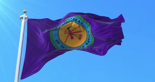 Realistic Waving Flag of the Choctaw Nation