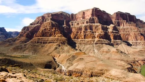View of Grand Canyon Cliffs and Colorado River