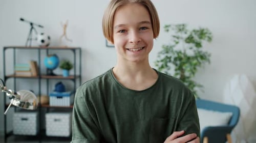 Teen Smiling Indoors