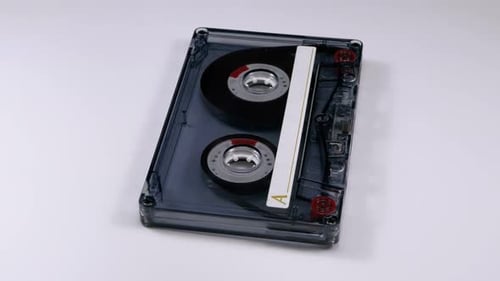 Vintage Audio Cassette on White Surface