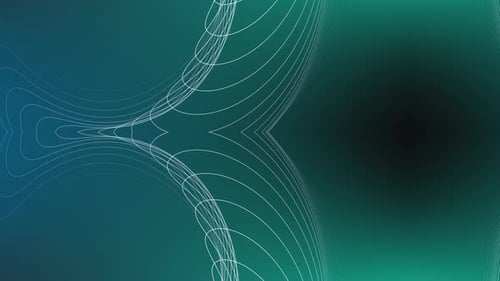 Geometric ribbon line morphing animation. Ribbon line geometric colorful line. Vd 751