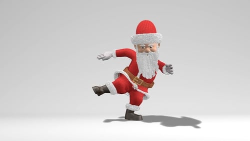 Animated 3D Santa Claus Character Dancing for Christmas Celebrations
