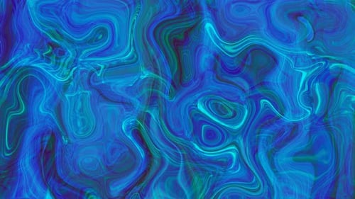 Aqua Black Green Cyan Abstract Background Holographic marble Liquid Animation