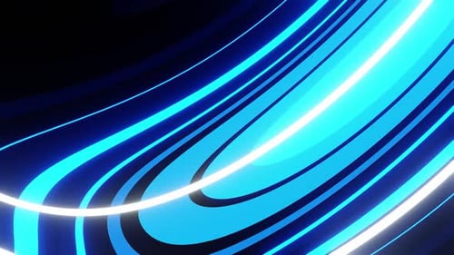 Blue Neon Lines Vj Loop HD