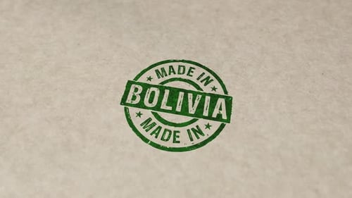 Made in Bolivia stamp and stamping