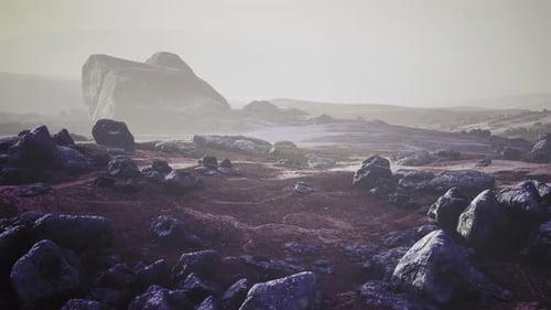 Piedras en la nieve en la montaña en verano