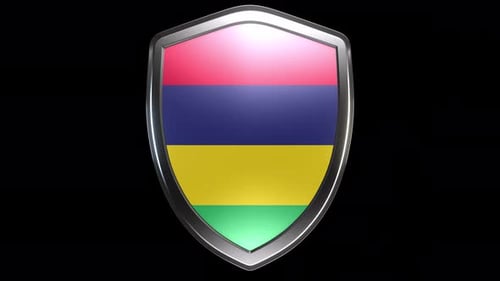 Mauritius Emblem Transition with Alpha Channel - 4K Resolution