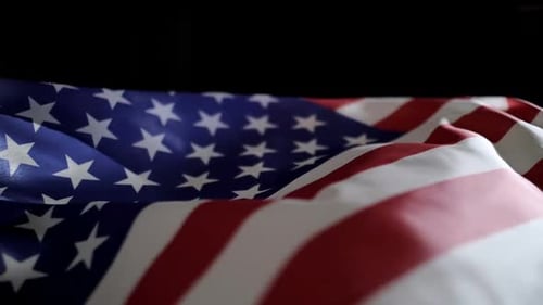 American Flag Rippling In The Wind