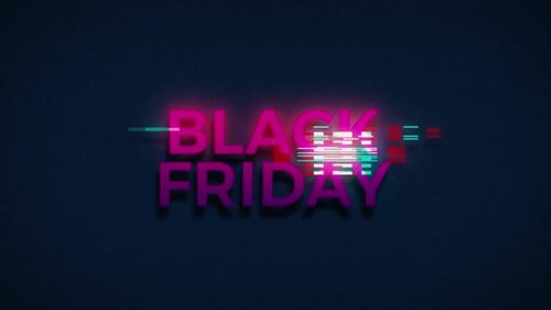 Black Friday Glitch Text Animation