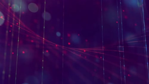 Dynamic Futuristic Data Lines and Glowing Particles Background