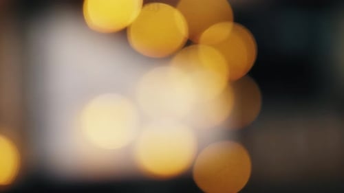 Close Up of Christmas Garland with Transparent Light Bulbs in Stock Warehouse