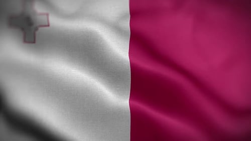 Waving Flag of Malta Seamless Loop Animation