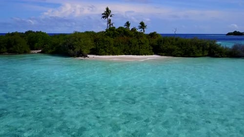 Aerial abstract of sea view beach by blue water with sand background
