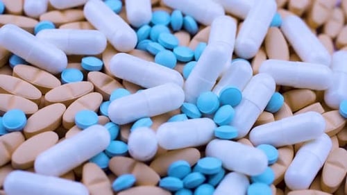 Close Up of Pills and Capsules, Medicine