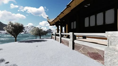 Seitengarten des Hauses direkt am Meer