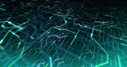 4K seamless loop of printed circuit board (PCB) in motion.