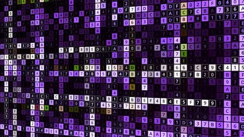 Background with lot of changing numbers