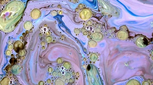 Abstract Liquids Merge and Separate in Swirling Motion