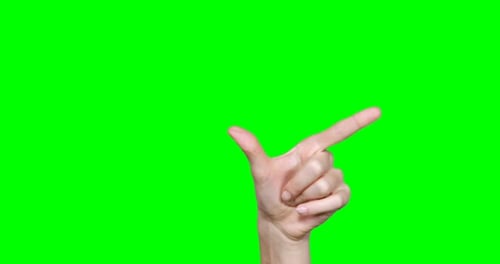 Hand Pinching Gesture on Green Screen