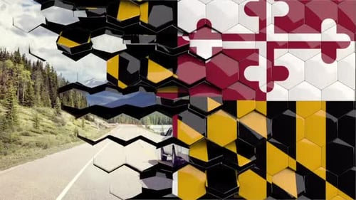 Geometric Hexagon Tile Reveal Transition