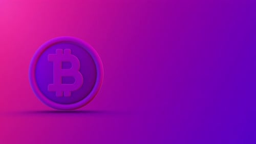 Bitcoin Rotating Coin Looping Background 4K