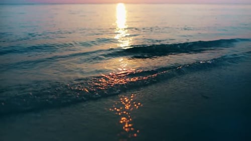 Ocean Tidal Wave Open Water Surface Shore Closeup