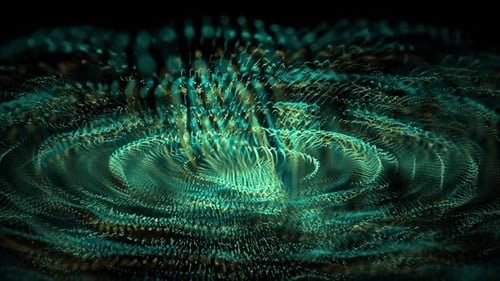 Abstract Circle Green Particles HD