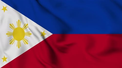 Realistic Waving Flag of the Philippines Loop
