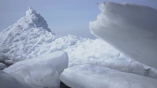 Amazing View of a Snowy North or South Pole