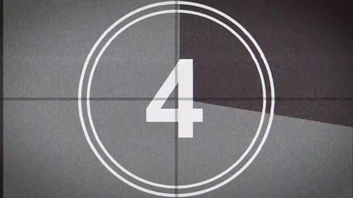 Vintage Film Leader Countdown with Grungy Overlay
