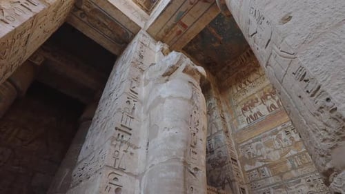 Statues In The Ancient Egyptian Temple