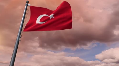 Flagge der Türkei 4K