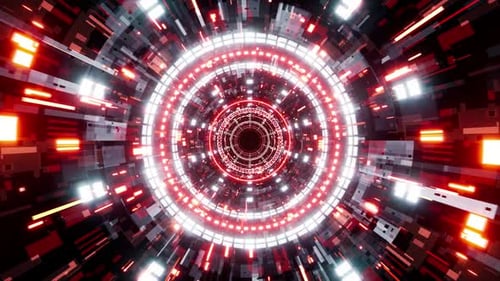 Glowing Sci Fi Tunnel