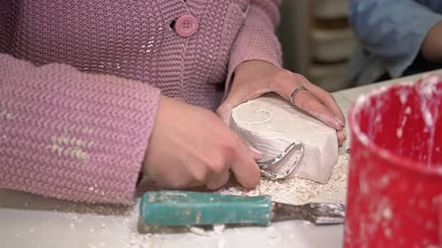 Working In A Ceramic Art Workshop 9