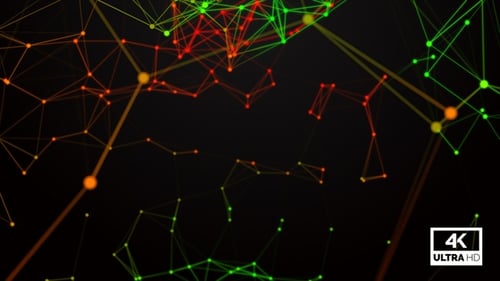 Dynamic Abstract Plexus Network Digital Connections Loop