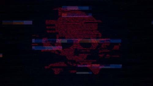 System Hacking detected device infected from virus on computer screen