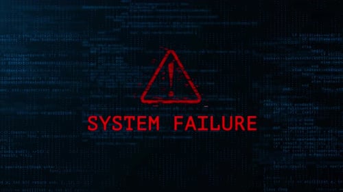 El mensaje de error del sistema parpadea en la pantalla.