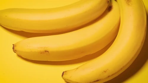 Fresh Yellow Bananas Close Up Still Life