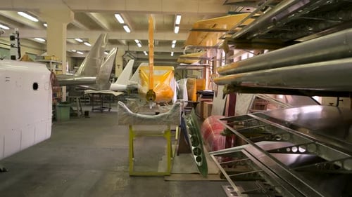 Inside an Aircraft Workshop.