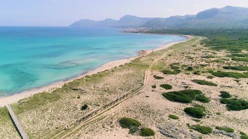 Transparent sea water near stony remote coast