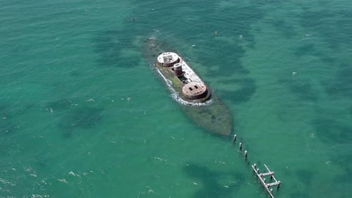 The Wreck of HMVS Cerberus in Port Philip Melbourne Australia