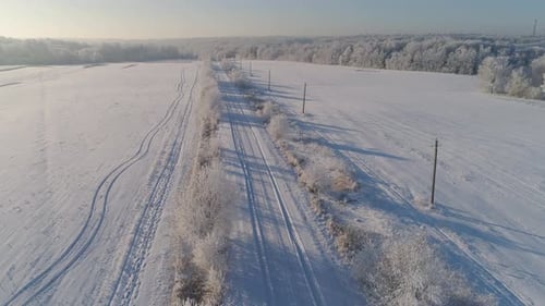Paysage d'hiver à la campagne