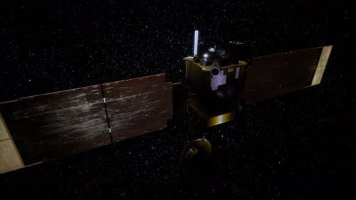 Topógrafo global orbitando el planeta Marte
