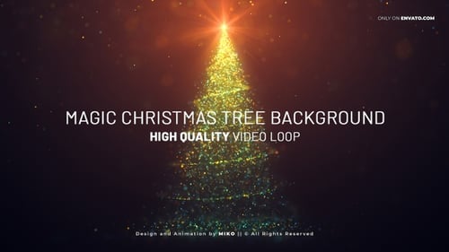 Festive Sparkling Christmas Tree Particle Reveal