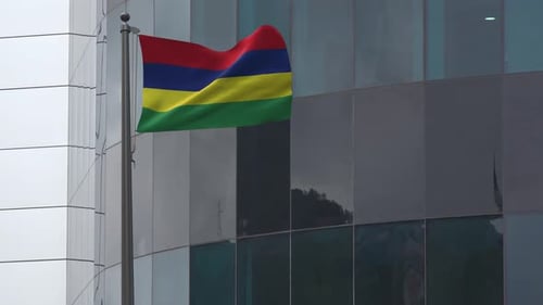 Realistic Mauritius Flag Waving Animation