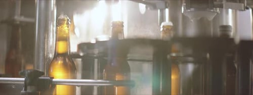 Production of beer in a brewery