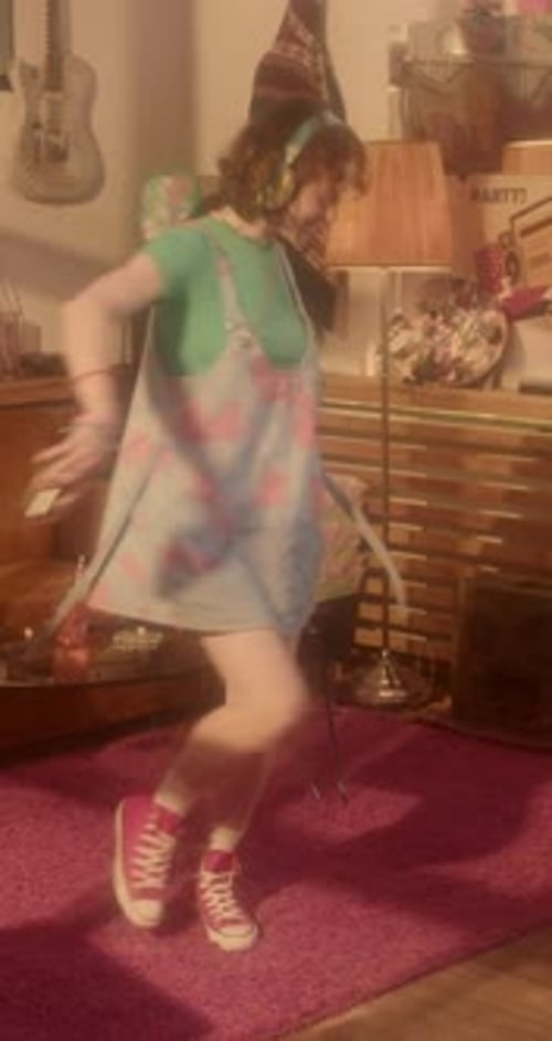 Young Adult Dances in Her Vintage Home
