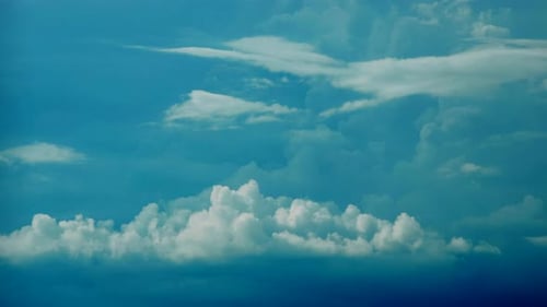 Time Lapse of Cumulus Clouds in Blue Sky