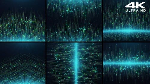 Abstract Digital Particle Lines Background Animation