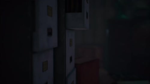 Petit bureau rétro de nuit